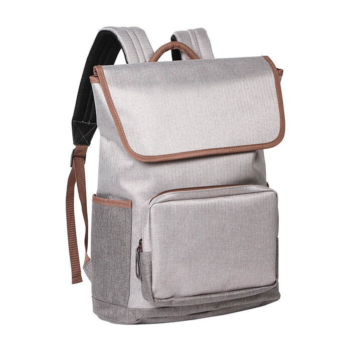 Mochila bi-tono, fabricada en poliéster