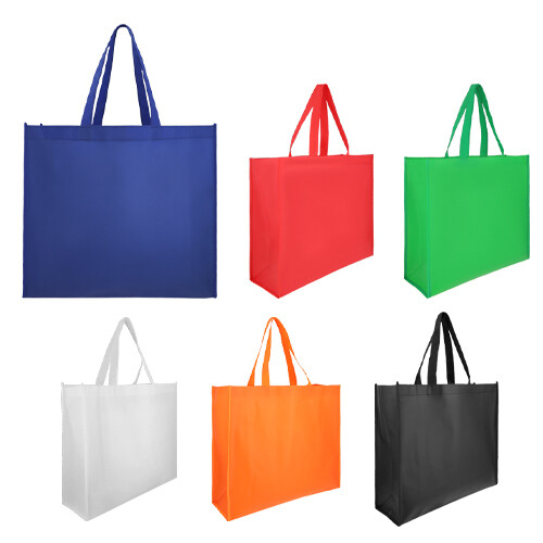 Bolsa ecológica laminada y cosida de non woven con fuelle ECO
