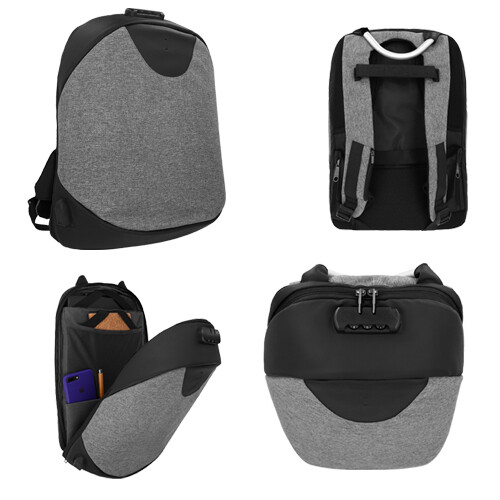 Mochila de poliéster con candado. SPIDER
