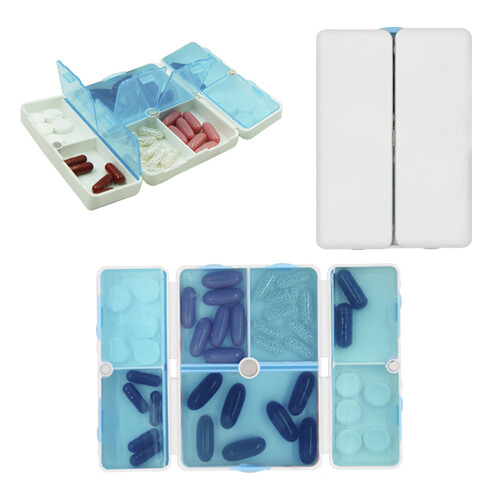Pastillero de plástico plegable con broche magnético.HAMMER