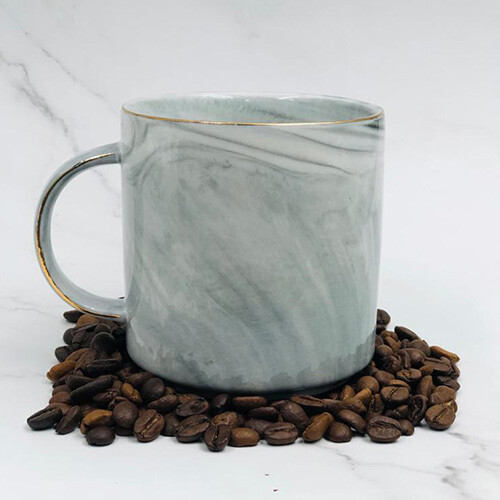 Taza de cerámica con apariencia de mármol. CARRARA