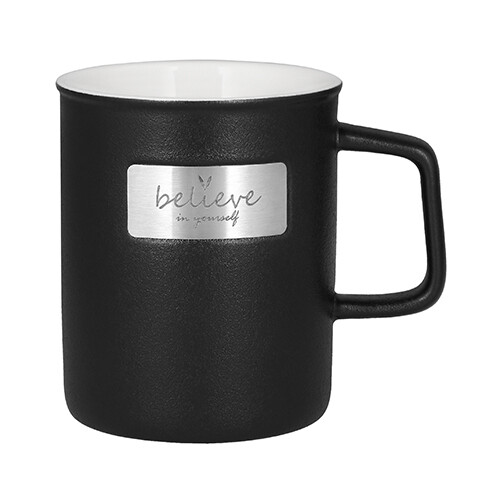 Taza de cerámica con acabado texturizado. VERANDA