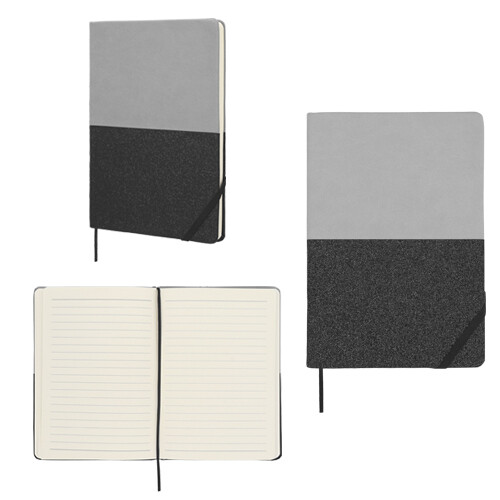 Libreta de poliuretano con acabado glitter. SPLIT