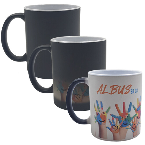 Taza mágica mate de cerámica para sublimación,ALBUS