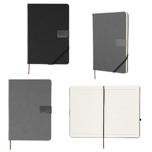 Libreta de poliuretano con 96 hojas rayadas. VENECIA