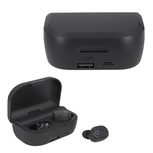 Audífonos Bluetooth con botón de encendido.