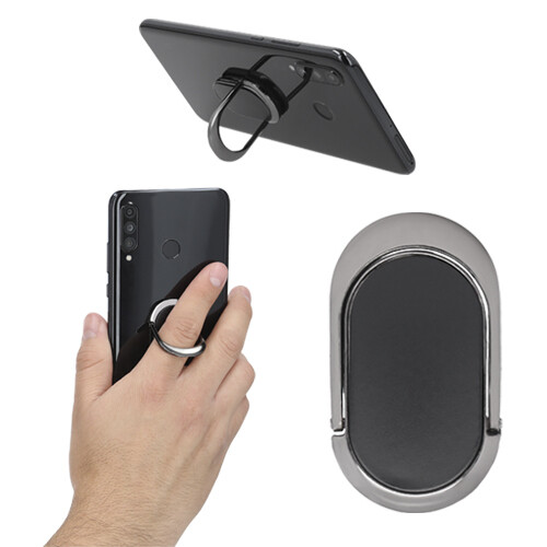 Popsocket ovalado de plástico con anillo de metal. LORD