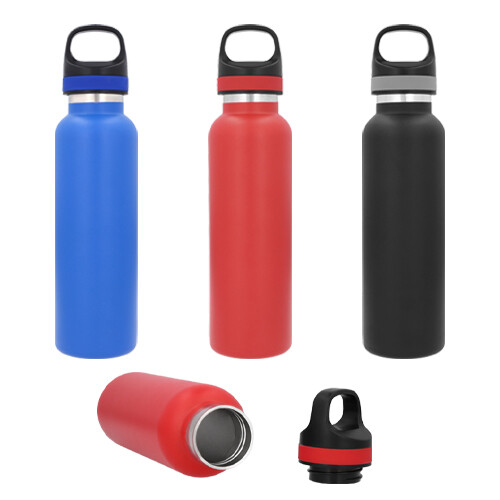 Termo con doble pared de acero inoxidable con tapa. ASTON