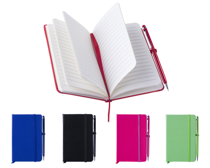 Mini libreta con bolígrafo AITANA