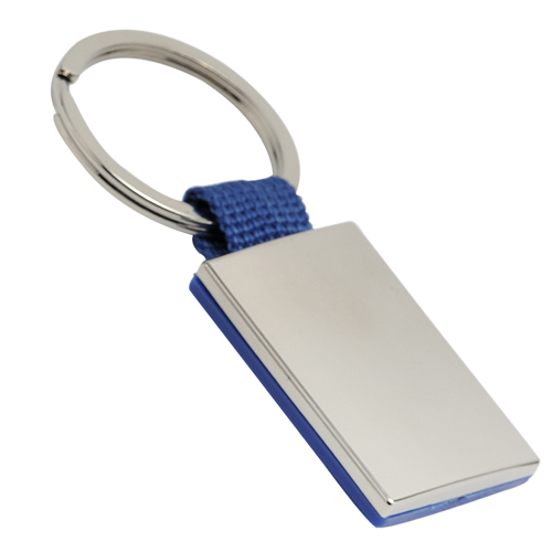 LLAVERO RECTANGULAR CON METAL-TELA