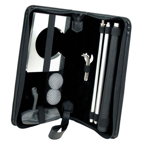 SET PORTATIL PARA PRACTICAR GOLF CON ESTUCHE.
