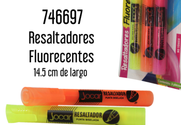 Marcatextos Fluorescentes (3 pcs)