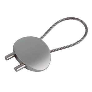 LLAVERO METÁLICO CON CORDON DE ACERO INOXIDABLE