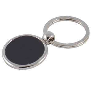LLAVERO METÁLICO CON PLACA NEGRA