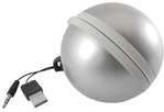 Bocinas esfera con cable retráctil y Usb
