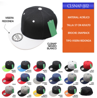 Gorras snapback con bordado (especial)