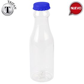 BOTELLA TRANSPARENTE TAPA TIPO CORCHOLATA