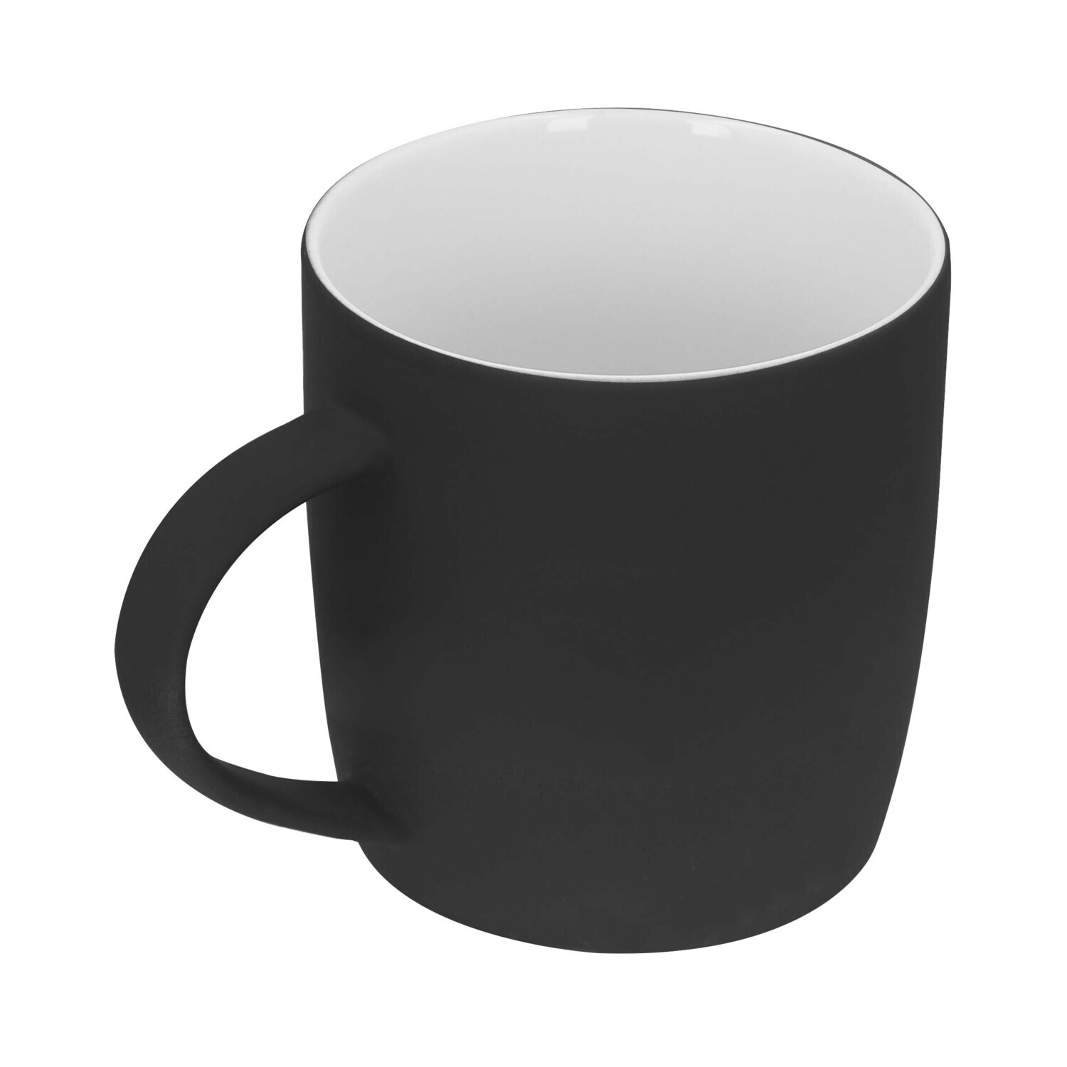 Taza de cerámica con acabado rubber. SAUCO