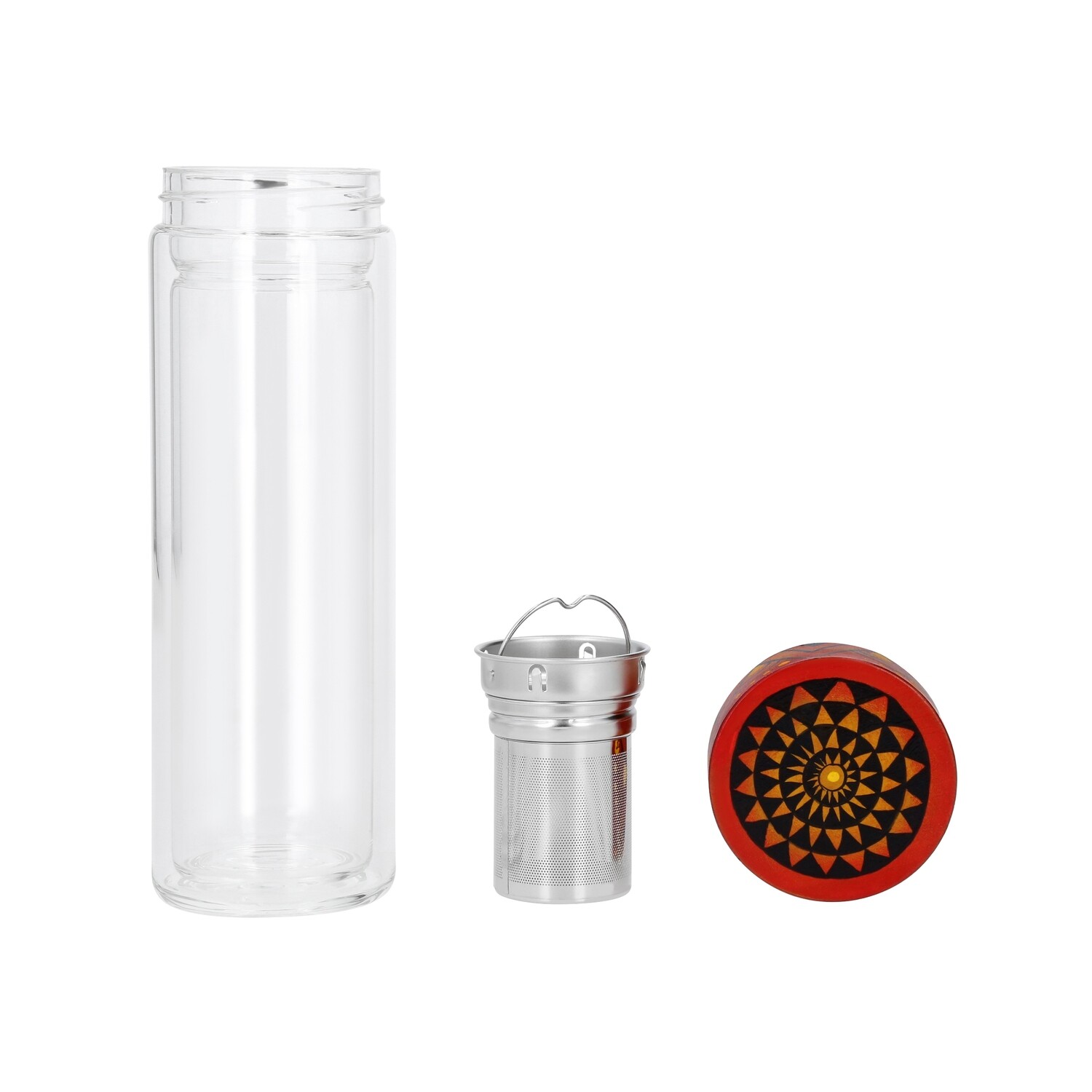 Termo con doble pared de vidrio TEYOLLI