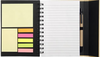 Libreta con notas adhesivas