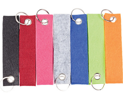 Cinta de fieltro con arillo para llaves. Eco-Bras
