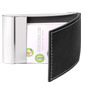 PORTA TARJETAS CURVO DE PIEL CON METAL