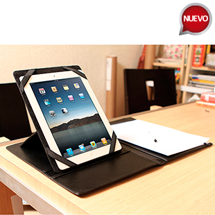 CARPETA CON PORTA TABLET Y BLOCK.