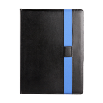 CARPETA DE CURPIEL CON BLOCK Y DIVISIONES