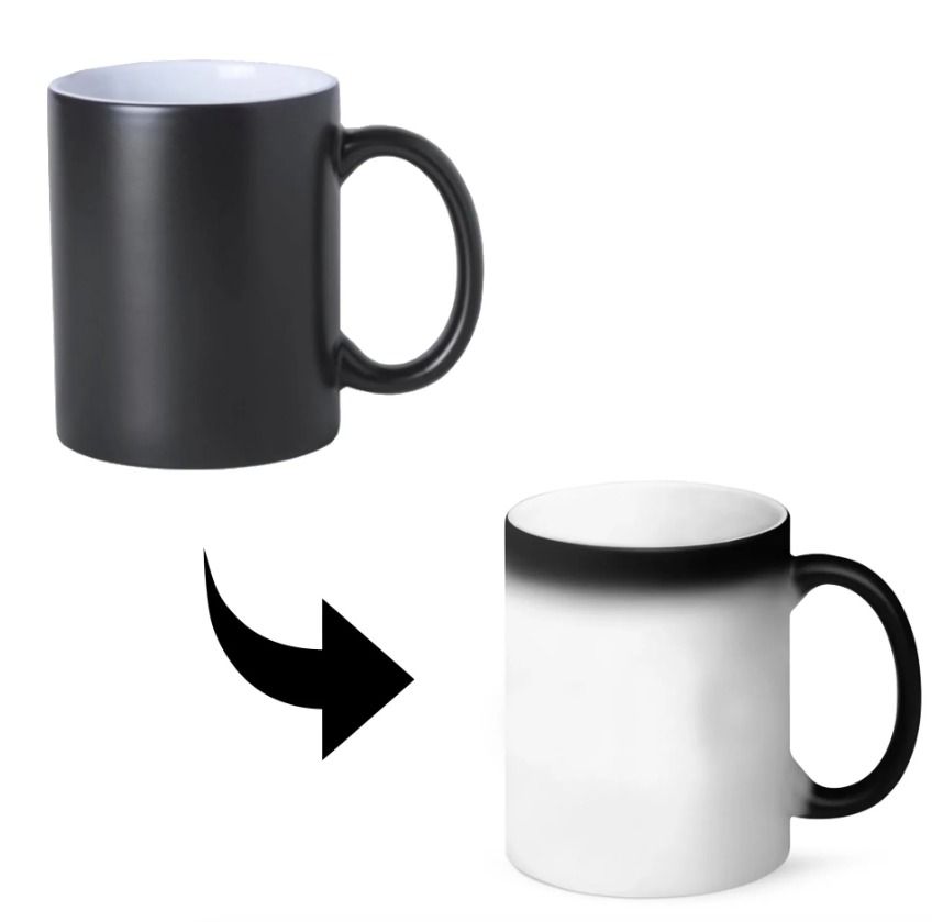 Taza para sublimar 11 oz mágica negro mate