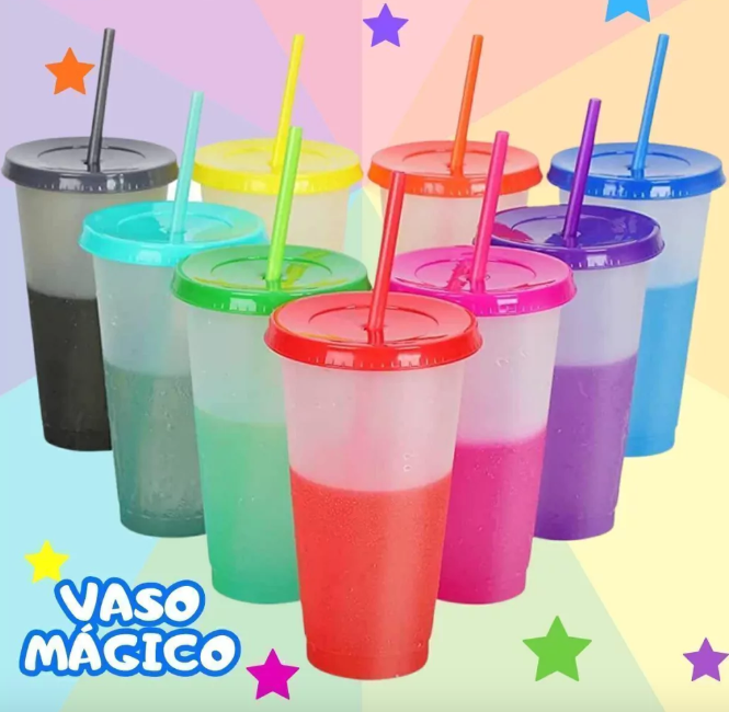 Vaso mágico, colores variados, no se selecciona color