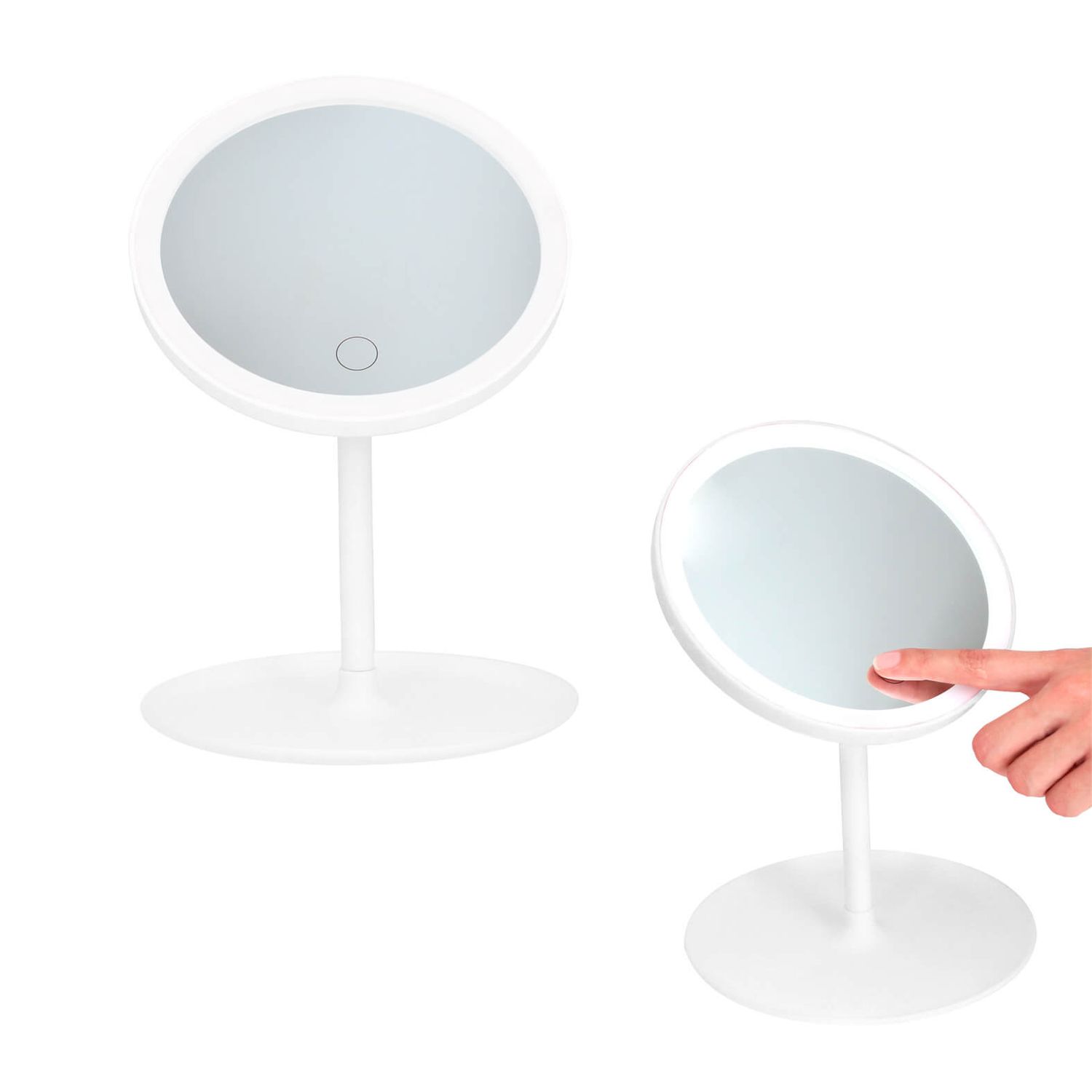 ESPEJO BLANCO CON LUZ LED