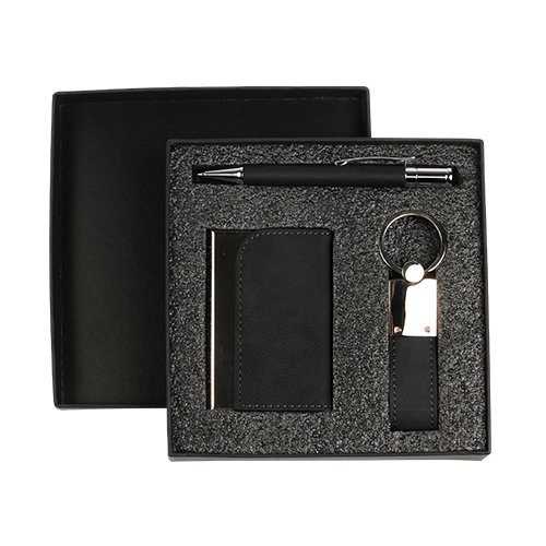 SET DE REGALO PRAGA, INCLUYE: LLAVERO, PLUMA Y PORTA TARJETAS