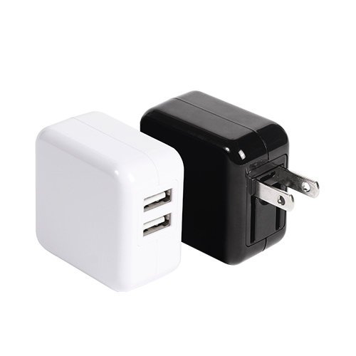 CONECTOR DE PARED CON DOBLE ENTRADA TIPO USB