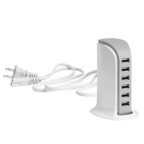 MULTICONECTOR DE ESCRITORIO CON 6 ENTRADAS PUERTO USB