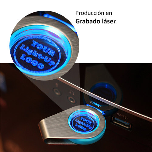 MEMORIA USB GIRATORIA CON LUZ  8GB