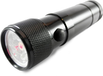 Linterna led blanca con puntero láser rojo