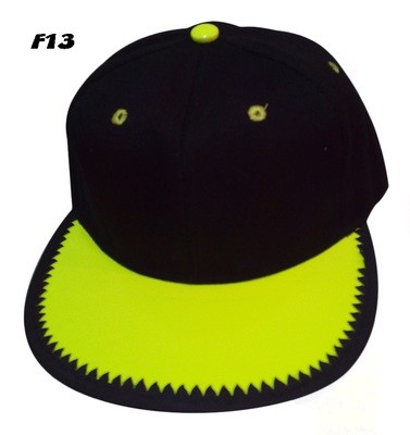 Gorra Snapback negro / amarillo neón