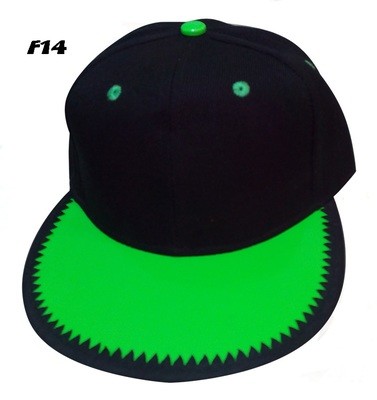 Gorra Snapback negro / verde neón