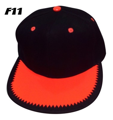 Gorra Snapback negro / naranja neón
