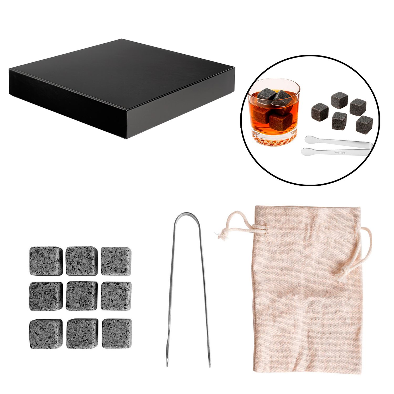 Set de hielos de piedra natural JEREZ