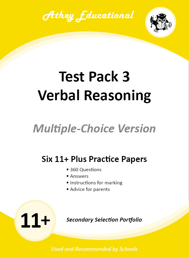 Test Pack 3 - Verbal Reasoning - MULTIPLE CHOICE VERSION