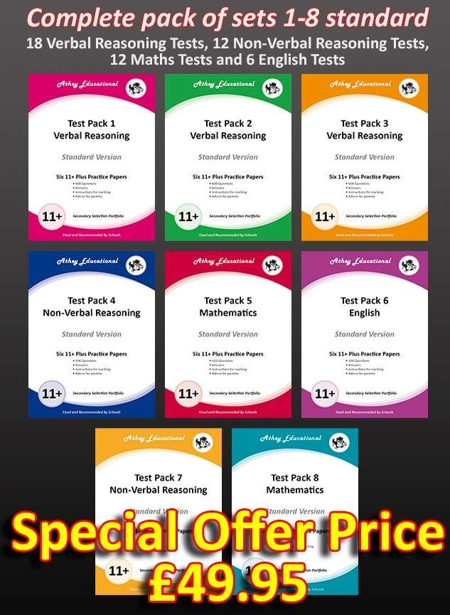 11+ Special Offer - Packs 1 - 8 Standard