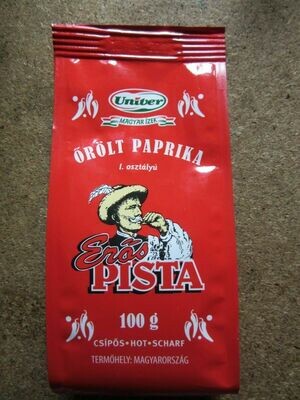 UNIVER HUNGARIAN GRINDED HOT PAPRIKA POWDER 100g (3.52 Oz) FIRST CLASS PRODUCT