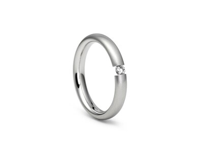 Spannring Oval S in Platin Brillant 0,08ct Nie-SPR-OvS-PT-0,08ct