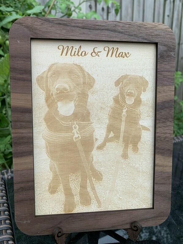 People / Pet Wood Etchings
