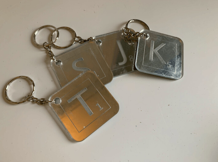 Letter Key rings