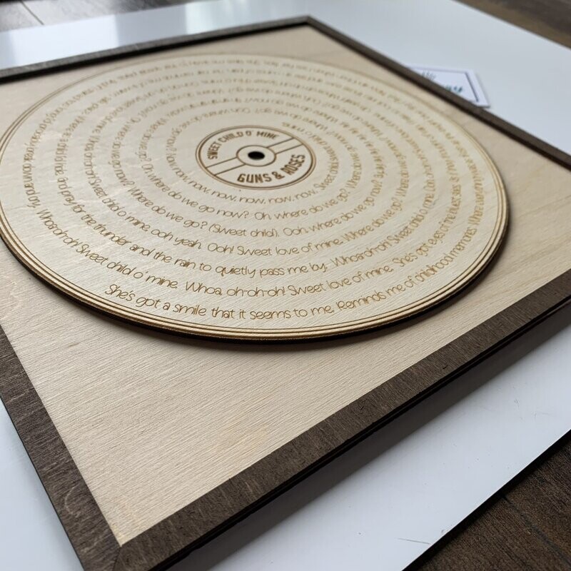 Song Lyric Vinyl records
