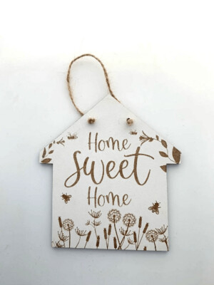 DIGITAL LASER FILE - Home sweet Home wildflowers & Bee SVG, DXF