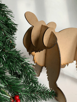 DIGITAL LASER FILE - 3D Wooden Polar bear SVG, DXF