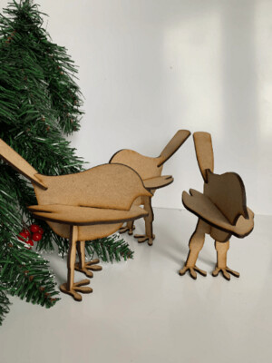 DIGITAL LASER FILE - 3D Wooden Robin SVG, DXF